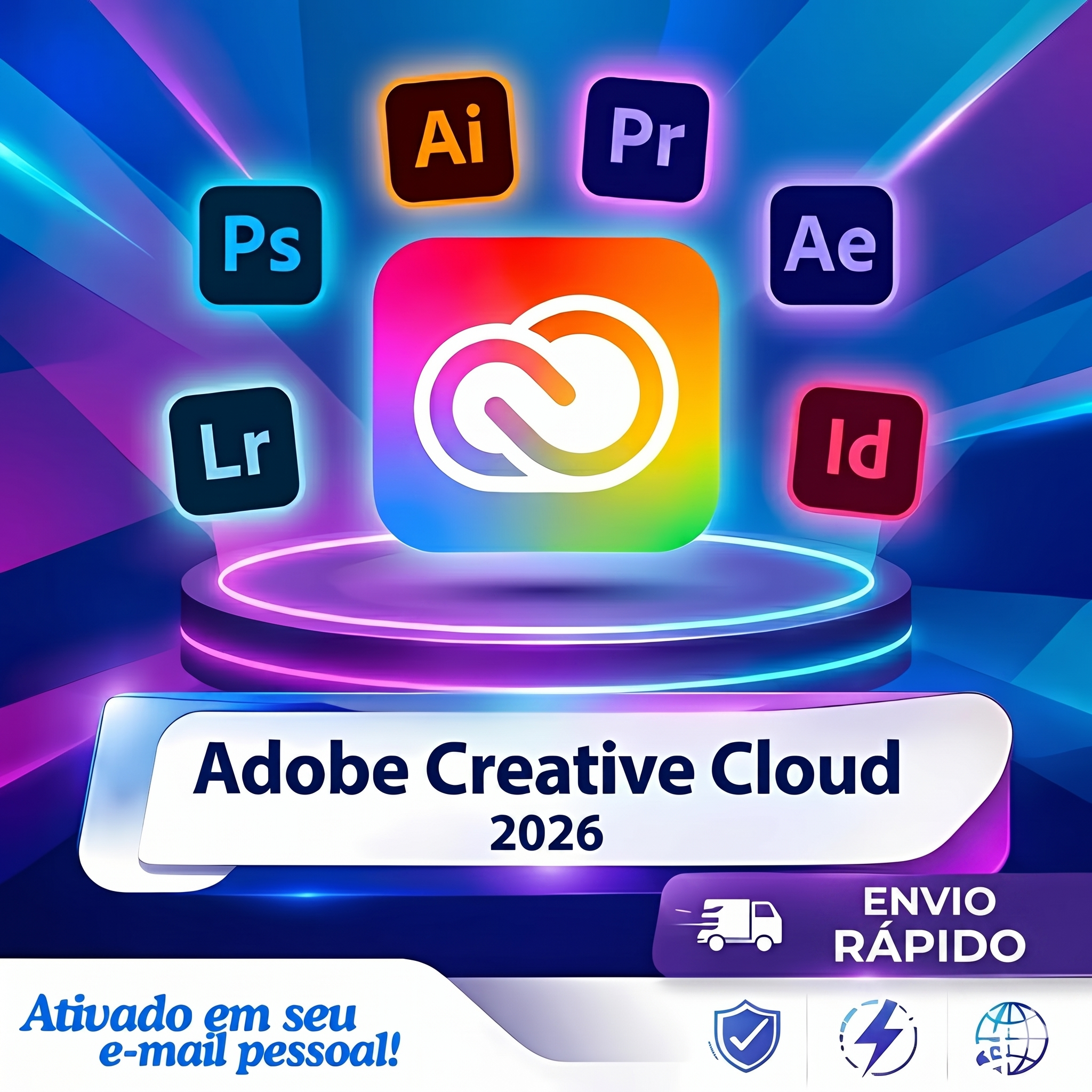 その他 adobe creative cloud Adobe Creative Cloud 2022 Licença Vitalícia - SoftwaresPrime