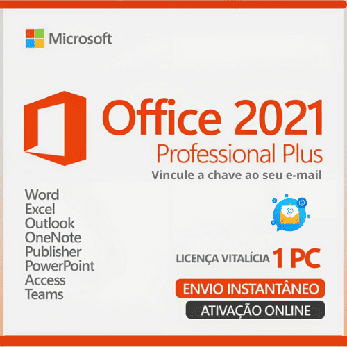 Office 2021 Professional Plus Vitalícia | Vincule à Sua Conta Microsoft