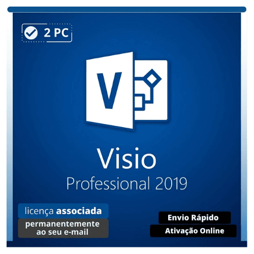 Visio 2019 Professional - Chave vinculável à conta Microsoft